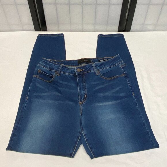 Tahari Mid Rise Chloe Fit Solution Stretch Skinny Denim Jeans Faded Medium Wash - Picture 7 of 16